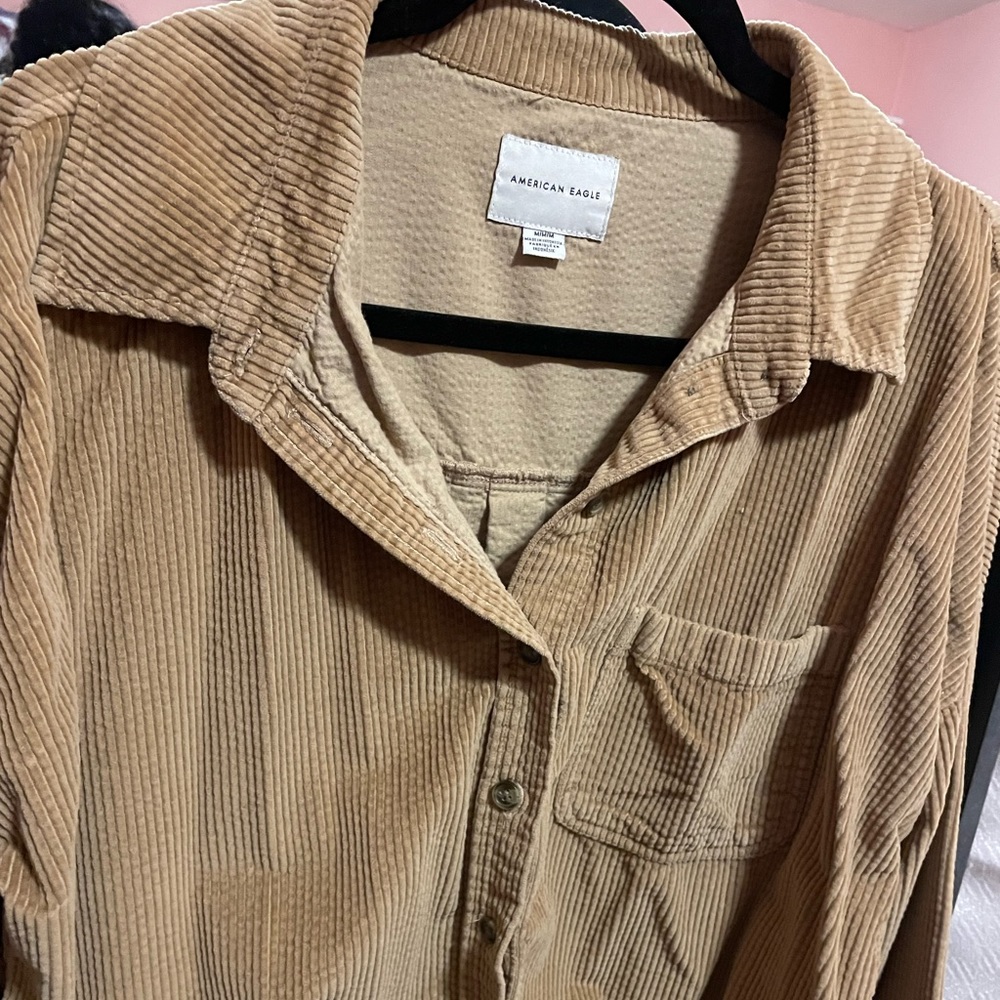 Cropped collard shirt